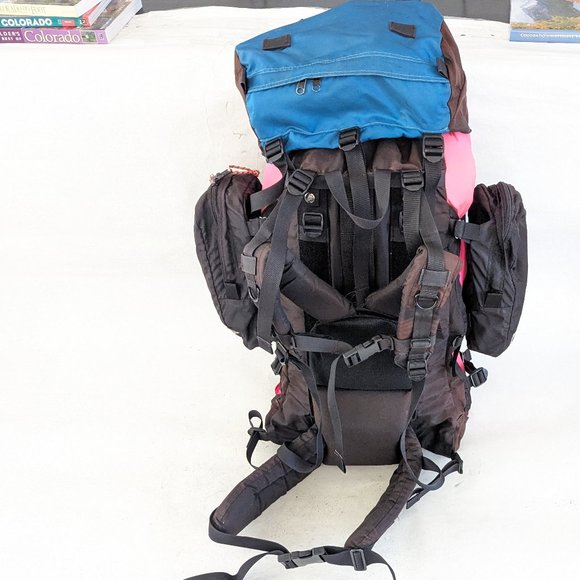 🌄 Lowe Alpine Sirocco  Internal Frame Blue Nylon Hiking Camping Backpack 🌄 - Picture 2 of 16